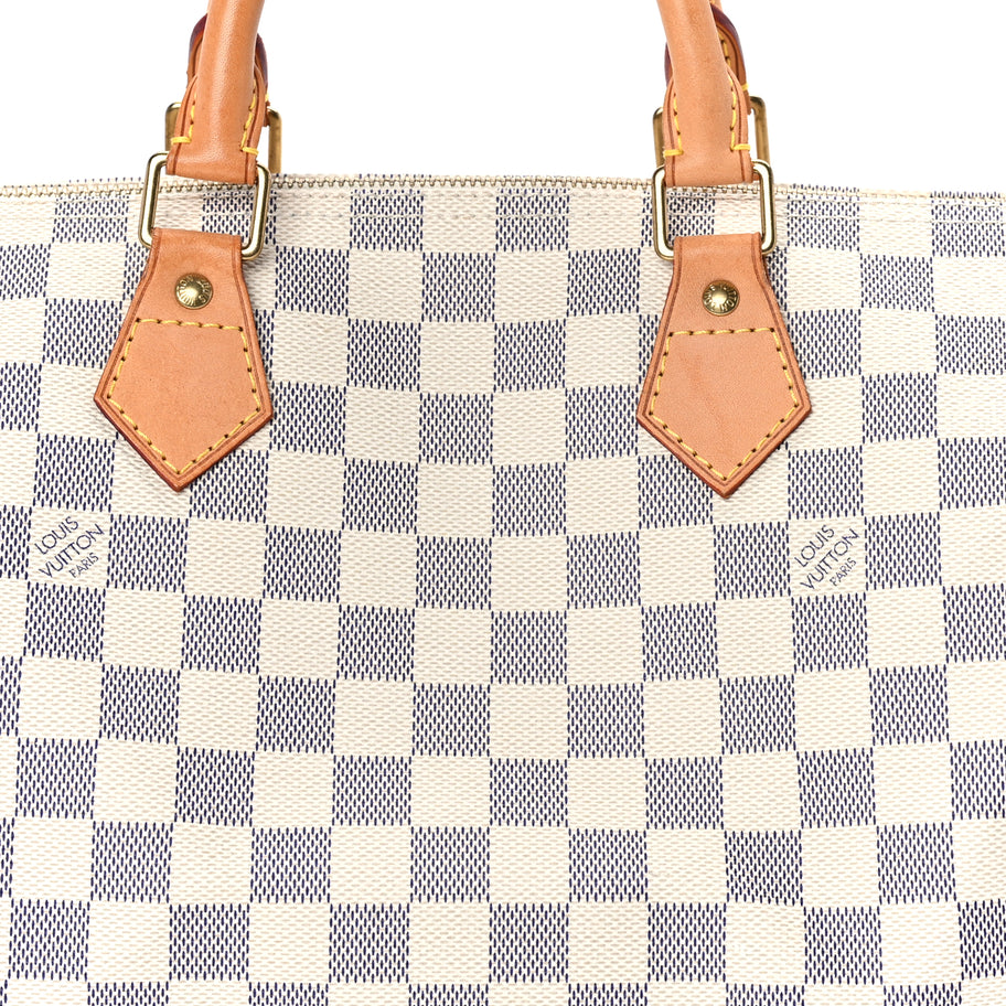 Louis Vuitton Damier Azur Speedy 30 White Image 6