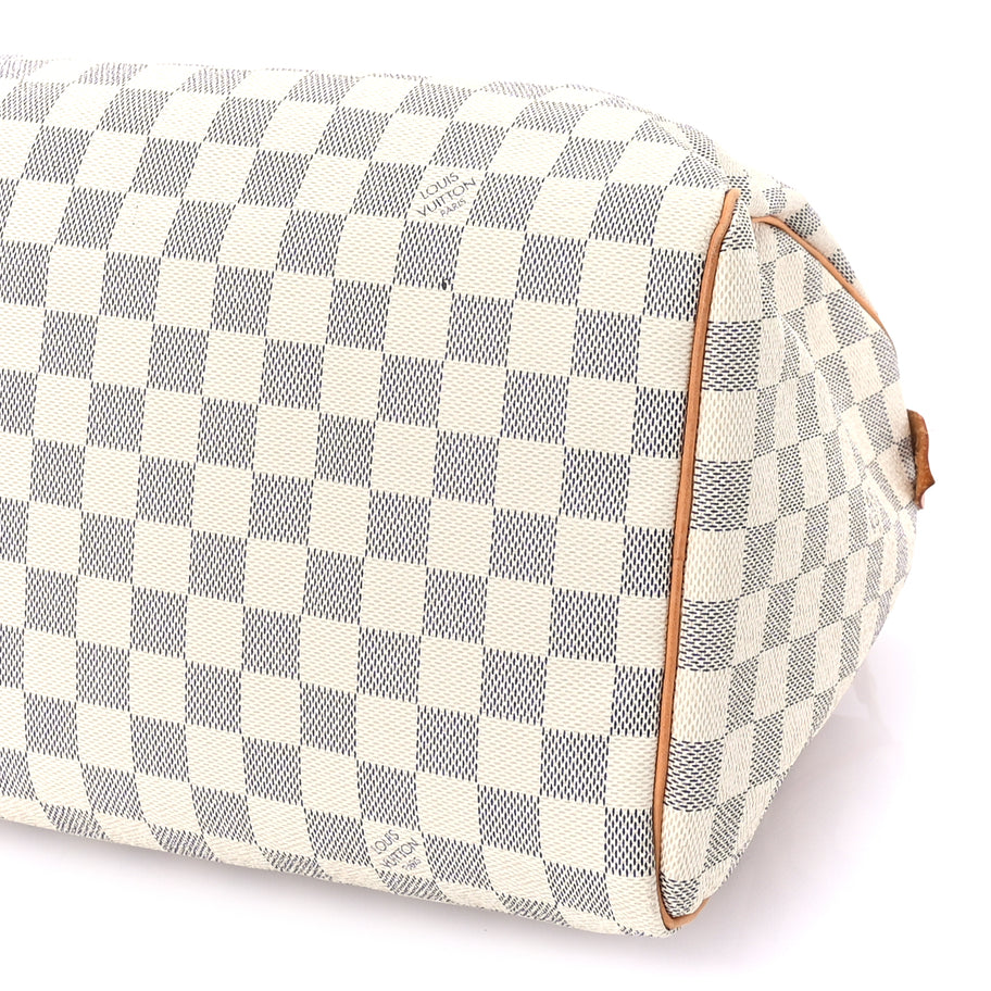 Louis Vuitton Damier Azur Speedy 30 White Image 8