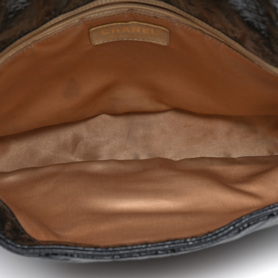 Chanel Vinyl Medium Rock and Chain Flap Black Image 5