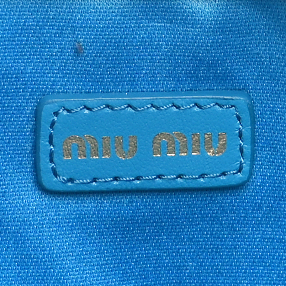 Miu Miu Calfskin Micro Beau Bag Voyage Blue Image 6