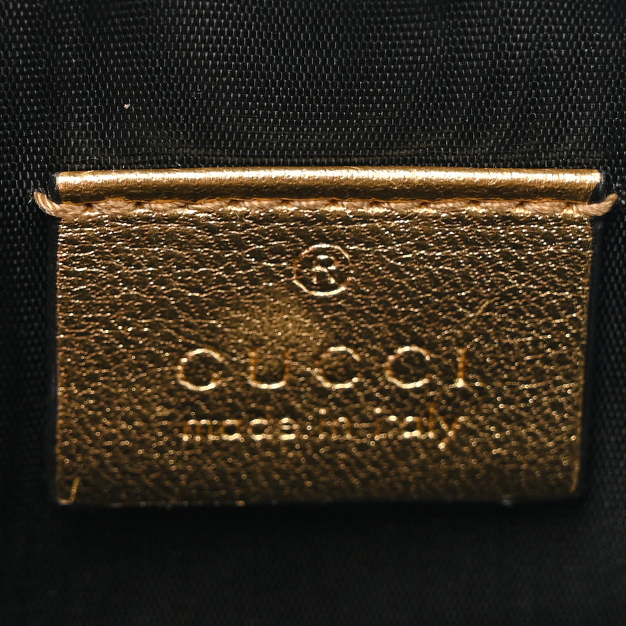 Gucci X SEGA Calfskin GUCCY Stars Mini Dome Shoulder Bag Gold Image 6