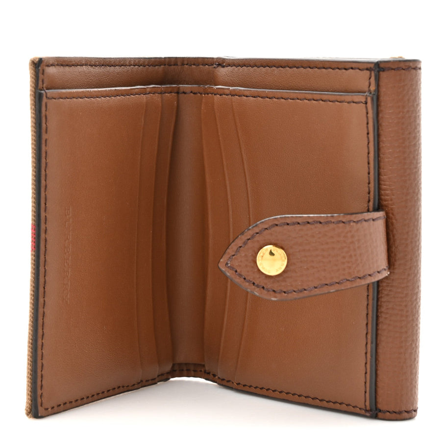 Burberry House Check Luna French Wallet Brown Image 5