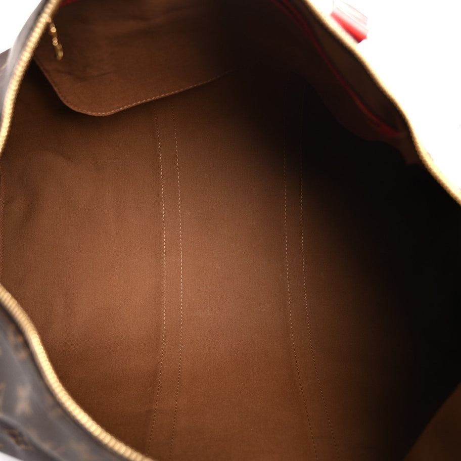 Louis Vuitton Calfskin Monogram Keepall Bandouliere 50 Coquelicot Image 4