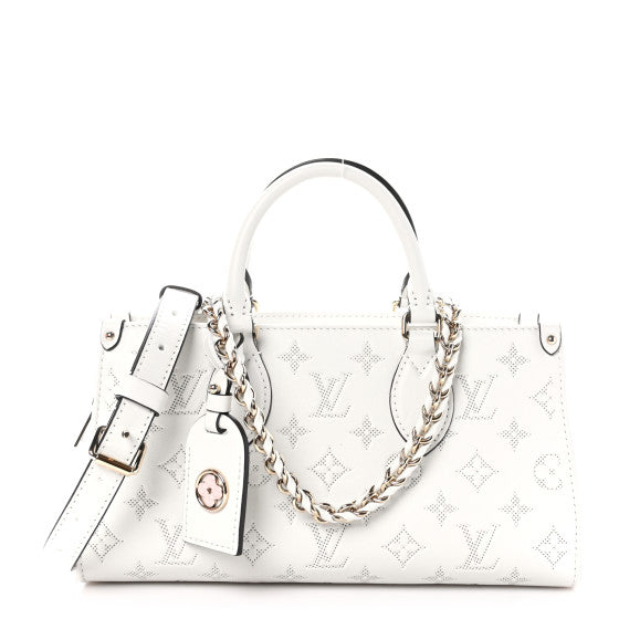 Louis Vuitton Calfskin Embossed Monogram OnTheGo East West White Image 1