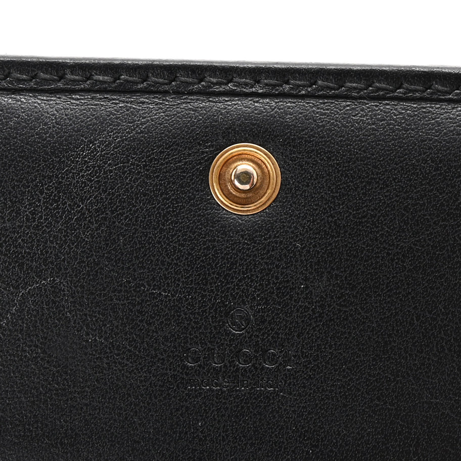 Gucci Calfskin Matelasse GG Marmont Card Case Wallet Black Image 6