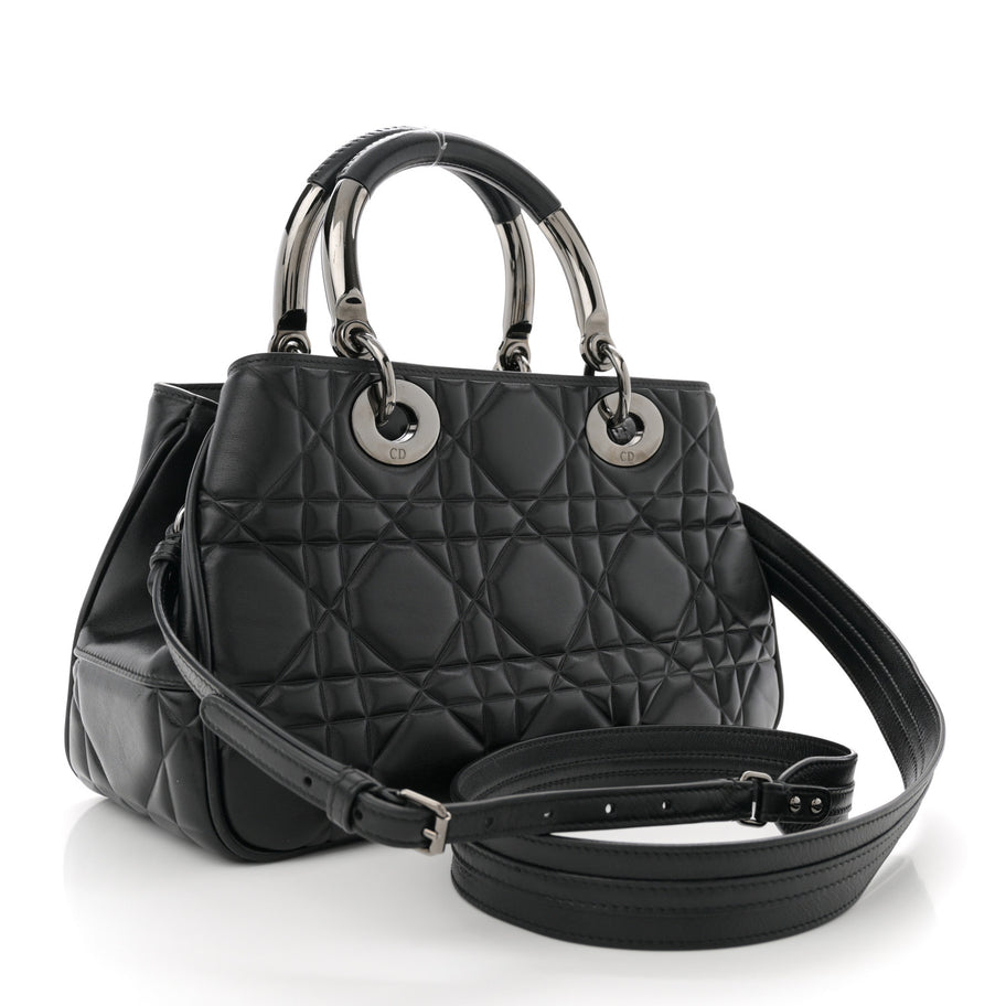 Christian Dior Calfskin Cannage Medium The Lady 95.22 Black Image 3