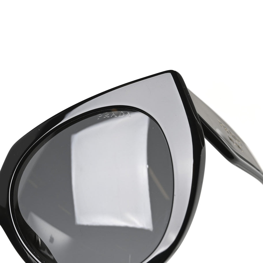 Prada Acetate Sunglasses SPR 14W Black White Image 7