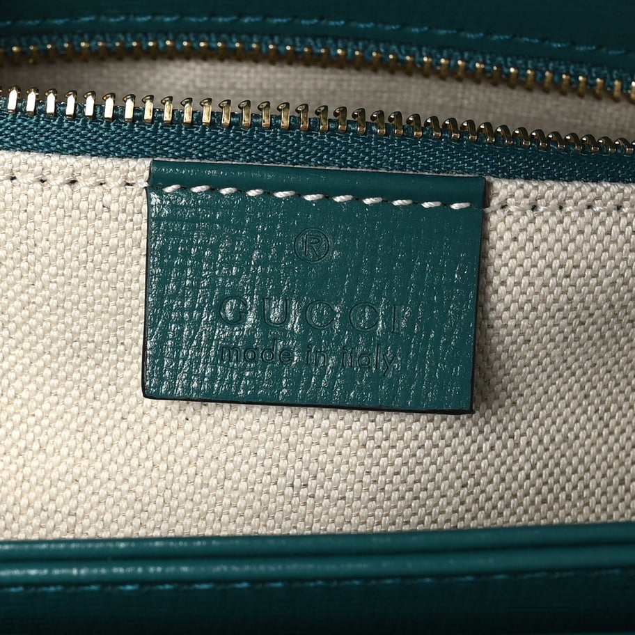 Gucci Azalea Calfskin Horsebit 1955 Shoulder Bag Imperial Blue Pavone Image 6