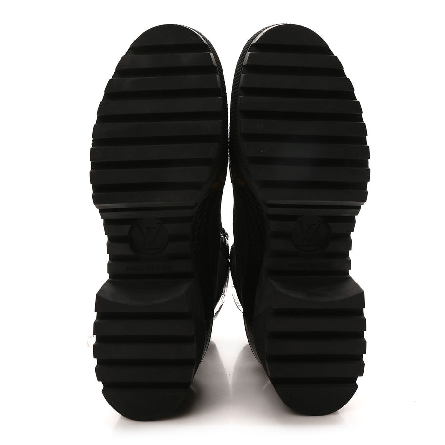 Louis Vuitton Suede Calfskin Monogram Laureate Platform Desert Boots Black Image 6