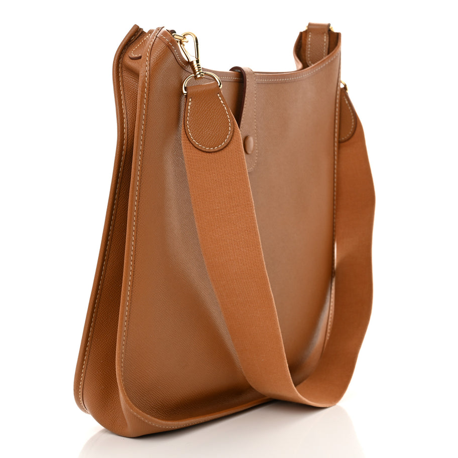 Hermes Courchevel Evelyne GM Gold Image 3