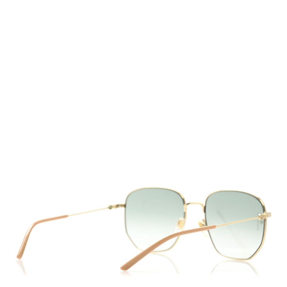 Gucci Oversized Sunglasses GG0396S Gold Image 4