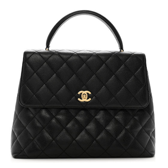 Chanel Caviar Quilted Jumbo Kelly Flap Black Image 1