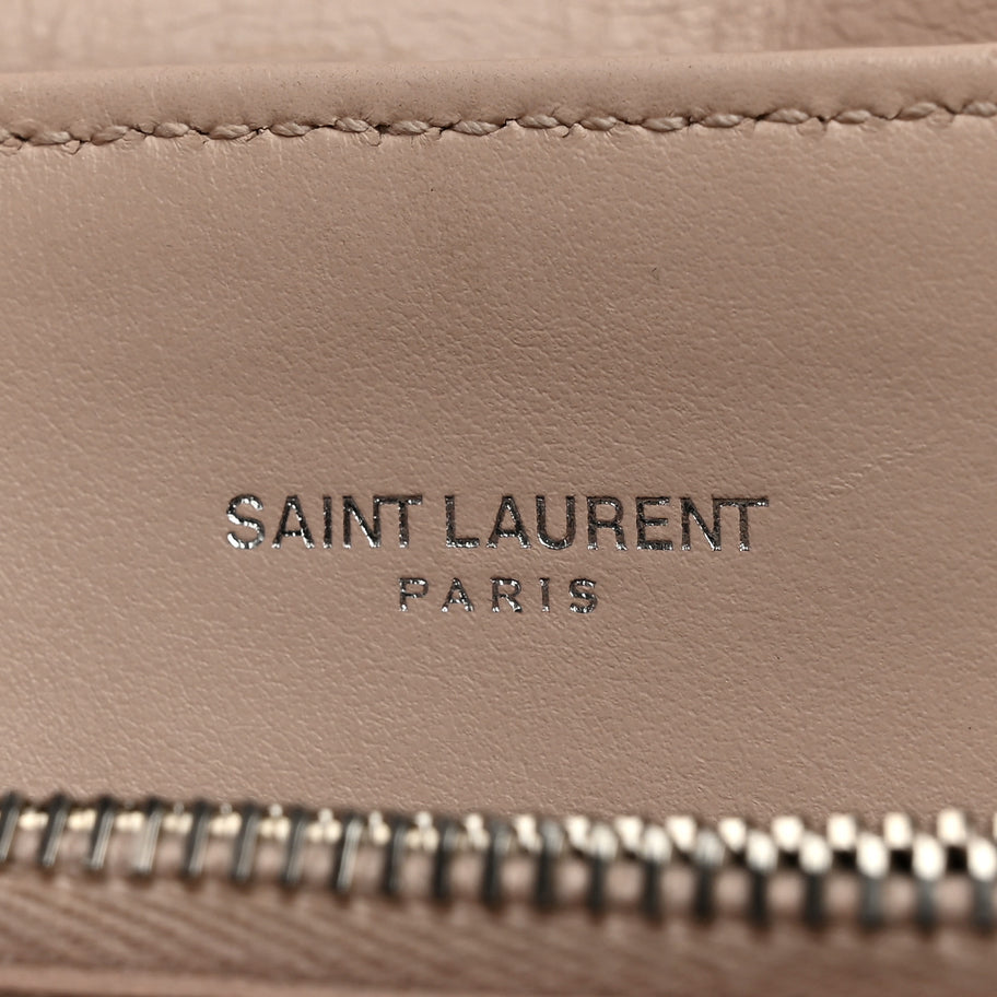 Saint Laurent Calfskin Y Quilted Monogram Medium Loulou Chain Satchel Rose Antic Image 7