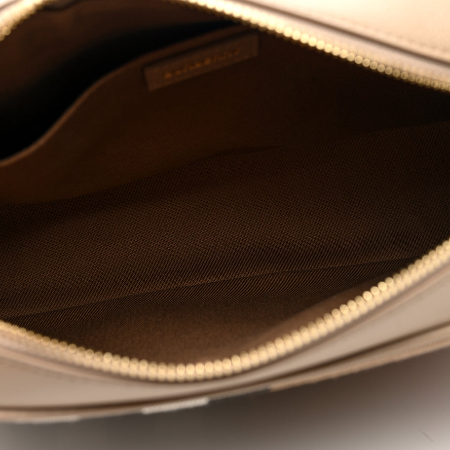 Burberry Calfskin House Check Medium Camera Bag Chestnut Beige Image 5