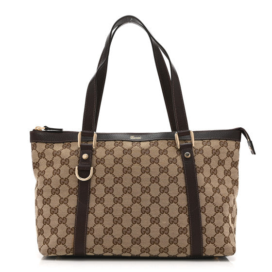 Gucci Monogram Medium Abbey Tote Dark Brown Image 1