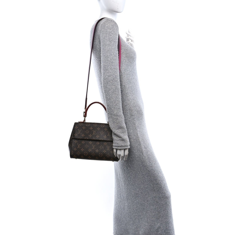  Louis Vuitton Monogram Cluny BB Bordeaux Fuchsia