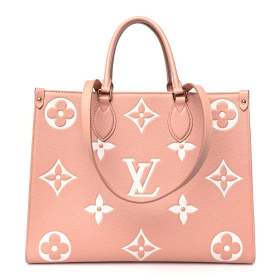 Louis Vuitton Empreinte Monogram Giant Onthego MM Rose Trianon Creme Image 1