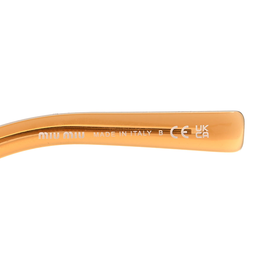 Miu Miu Acetate Square SMU10Z Sunglasses Transparent Caramel Image 5
