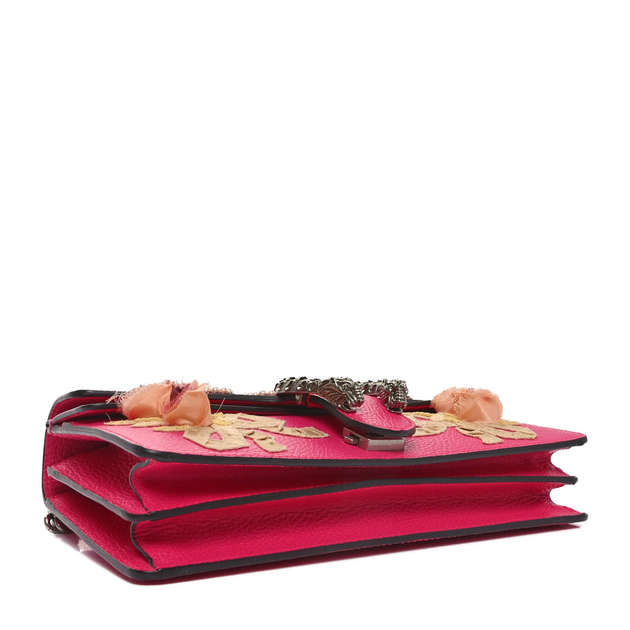 Gucci Pebbled Calfskin Embellished fy Small Dionysus Shoulder Bag Rosa Image 4