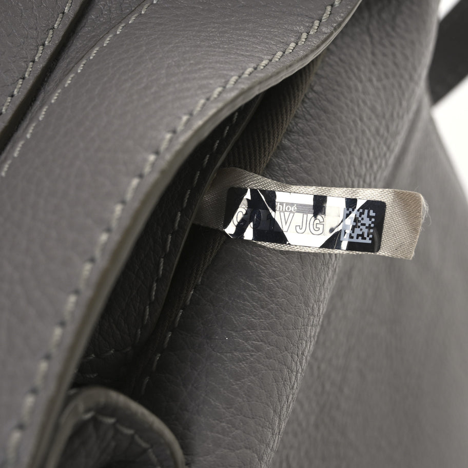 Chloe Calfskin Mini Marcie Round Crossbody Bag Cashmere Grey Image 7