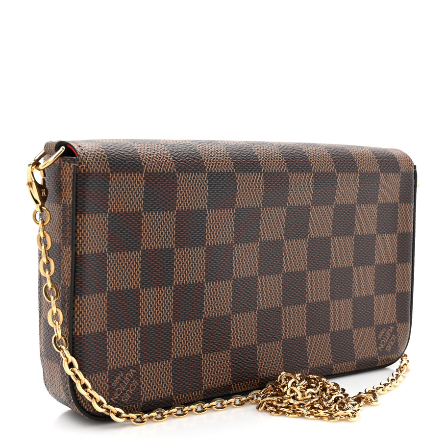 Louis Vuitton Damier Ebene Pochette Felicie Chain Wallet Image 4