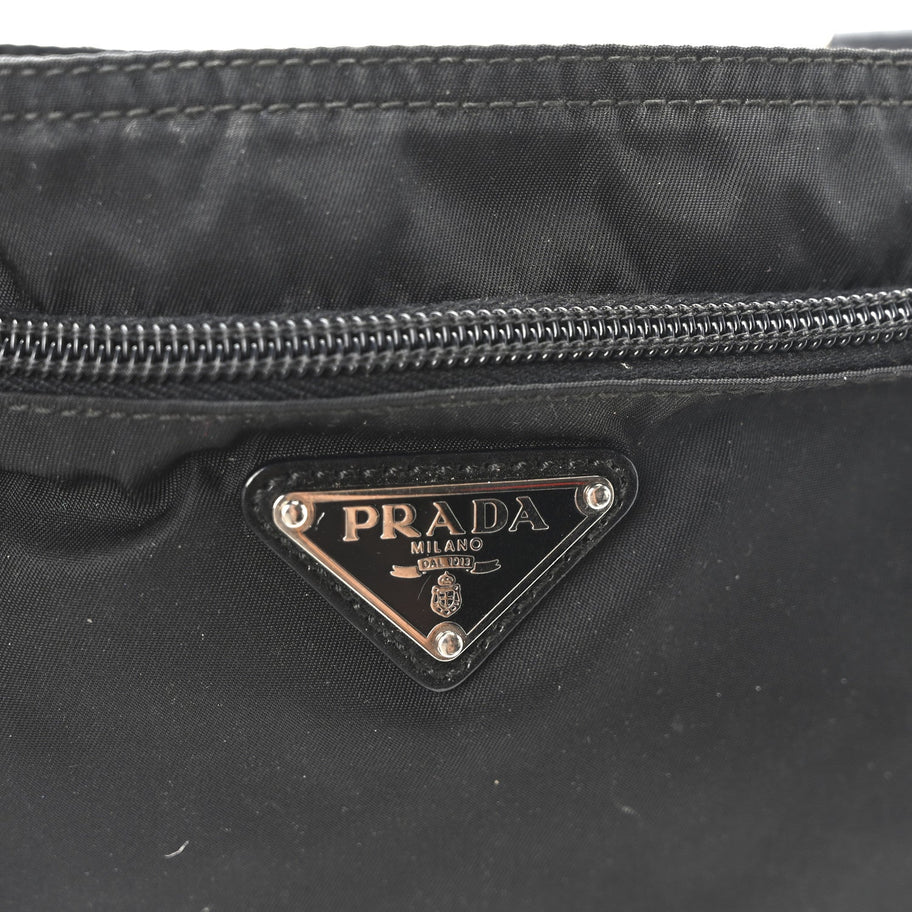 Prada Tessuto Nylon Flat Messenger Bag Black Image 6