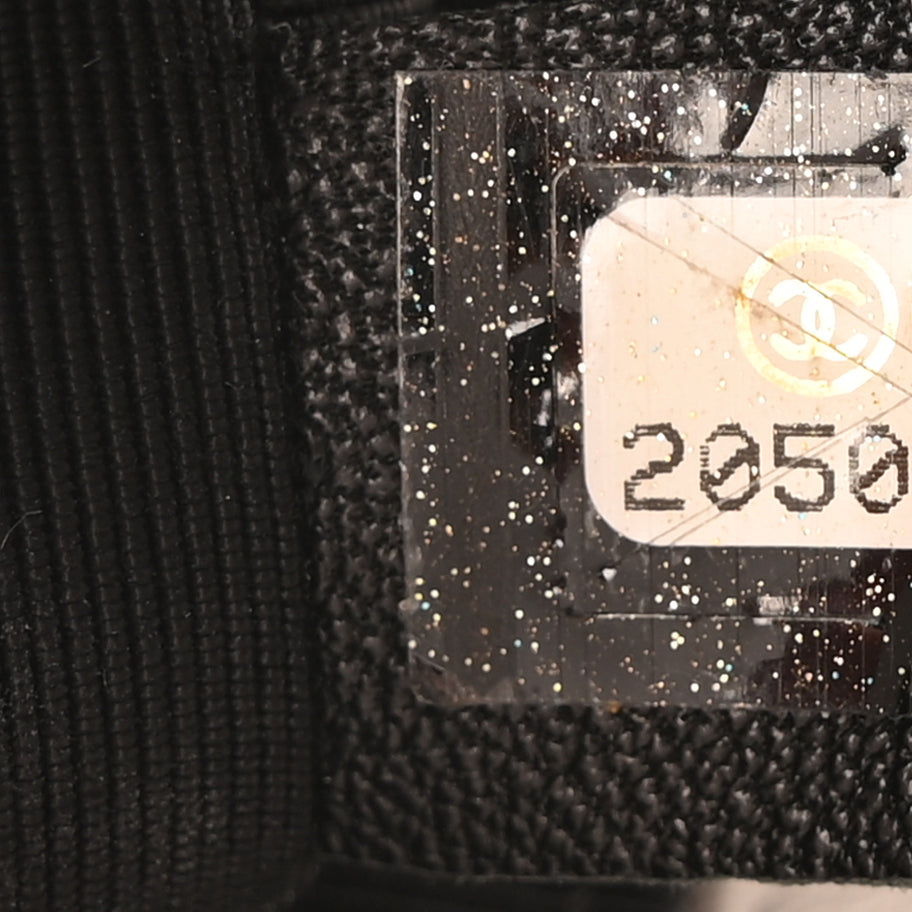 Chanel Lambskin Quilted Graphic Mini Flap Bag Black White Image 7