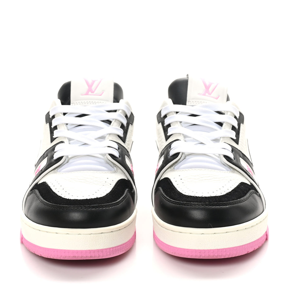 Louis Vuitton Calfskin LV Trainer Maxi Sneakers Black Pink Image 3