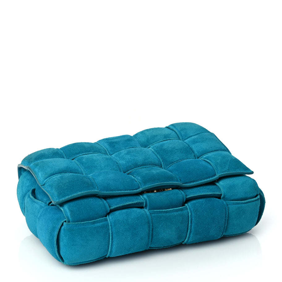 Bottega Veneta Suede Maxi Intrecciato Padded Chain Cassette Crossbody Bag Blaster Image 3