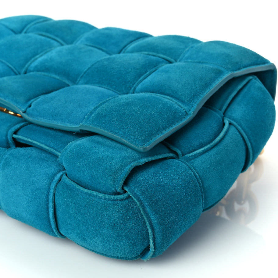 Bottega Veneta Suede Maxi Intrecciato Padded Chain Cassette Crossbody Bag Blaster Image 8