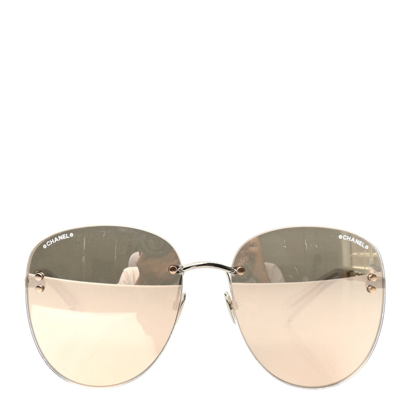  Chanel Metal Mirrored Sunglasses 71307 Gold