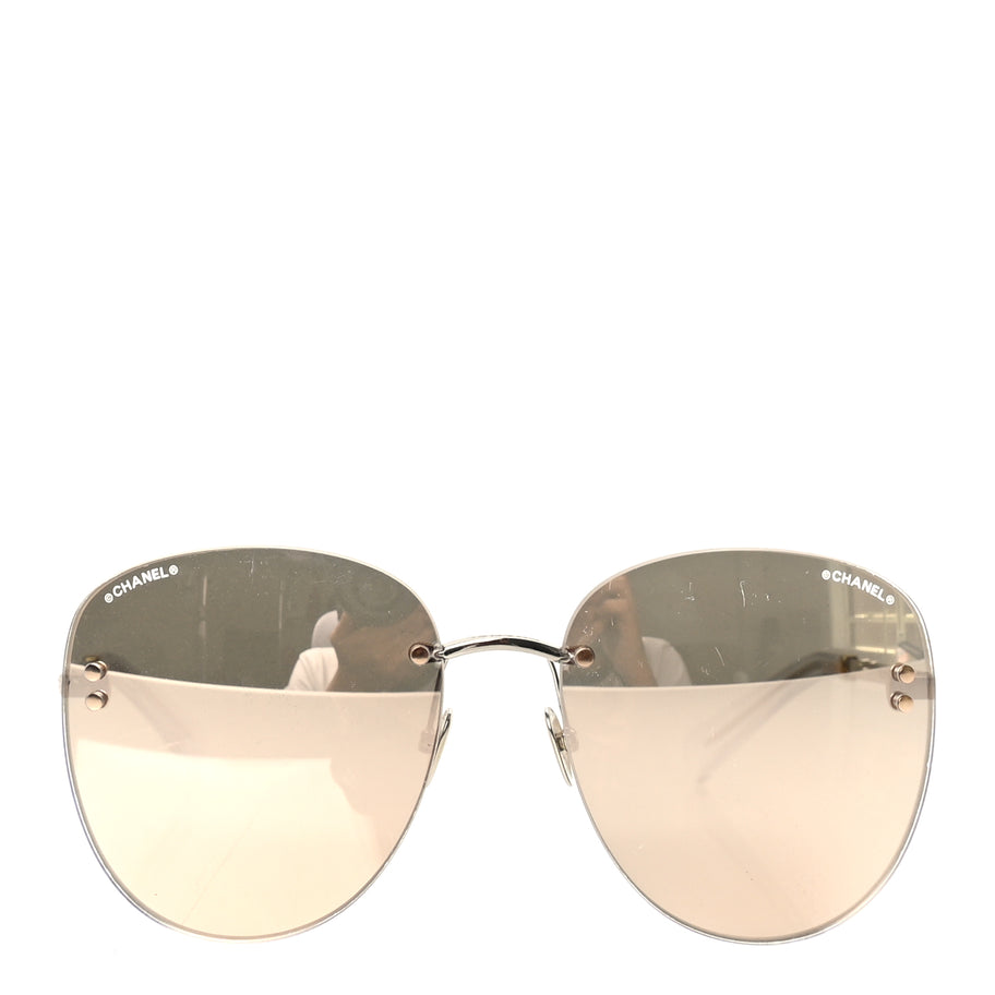 Chanel Metal Mirrored Sunglasses 71307 Gold Image 2
