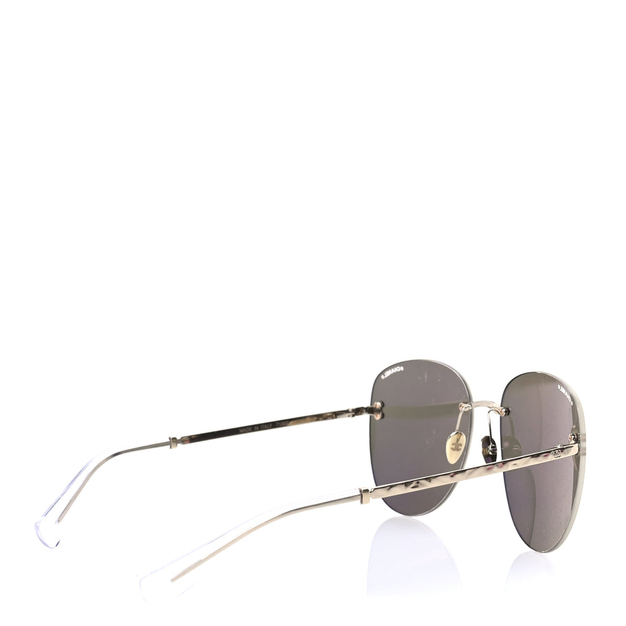 Chanel Metal Mirrored Sunglasses 71307 Gold Image 4