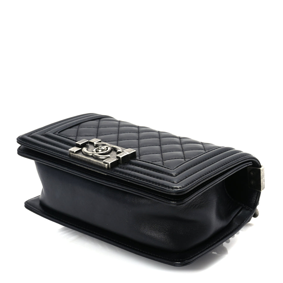 Chanel Lambskin Quilted Small Boy Flap Black Image 10