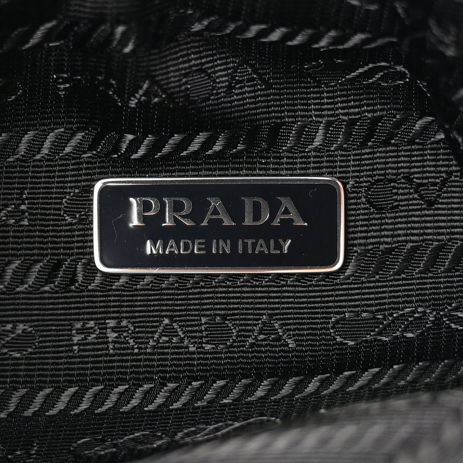 Prada PRADA Terry Cloth Mini Re-Edition 2000 Bag Celeste Black Image 5