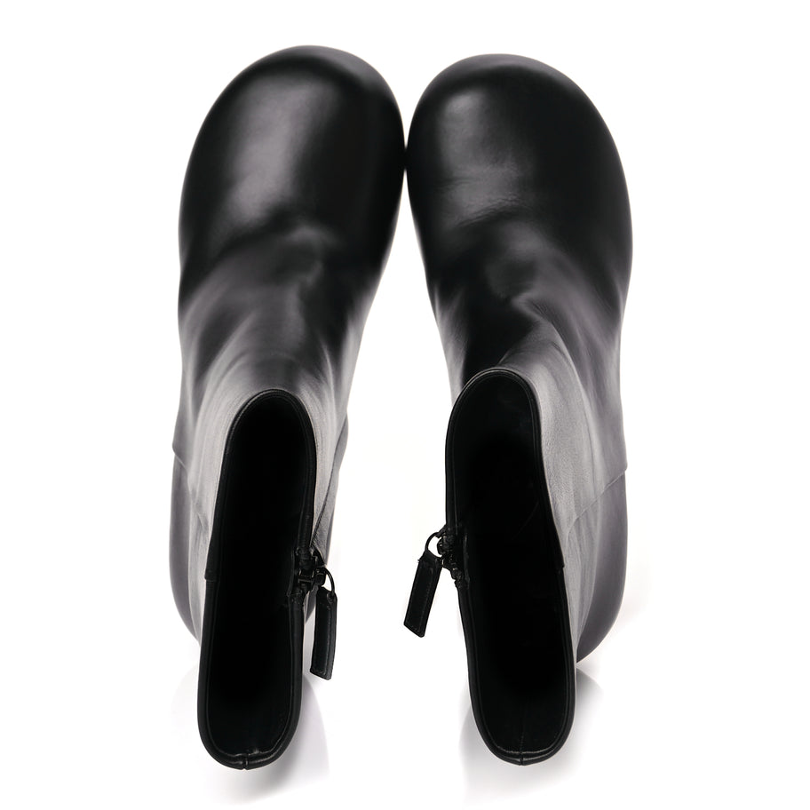 Balenciaga Soft Leather Lady Pedestal 90mm Booties 37 Black Image 2