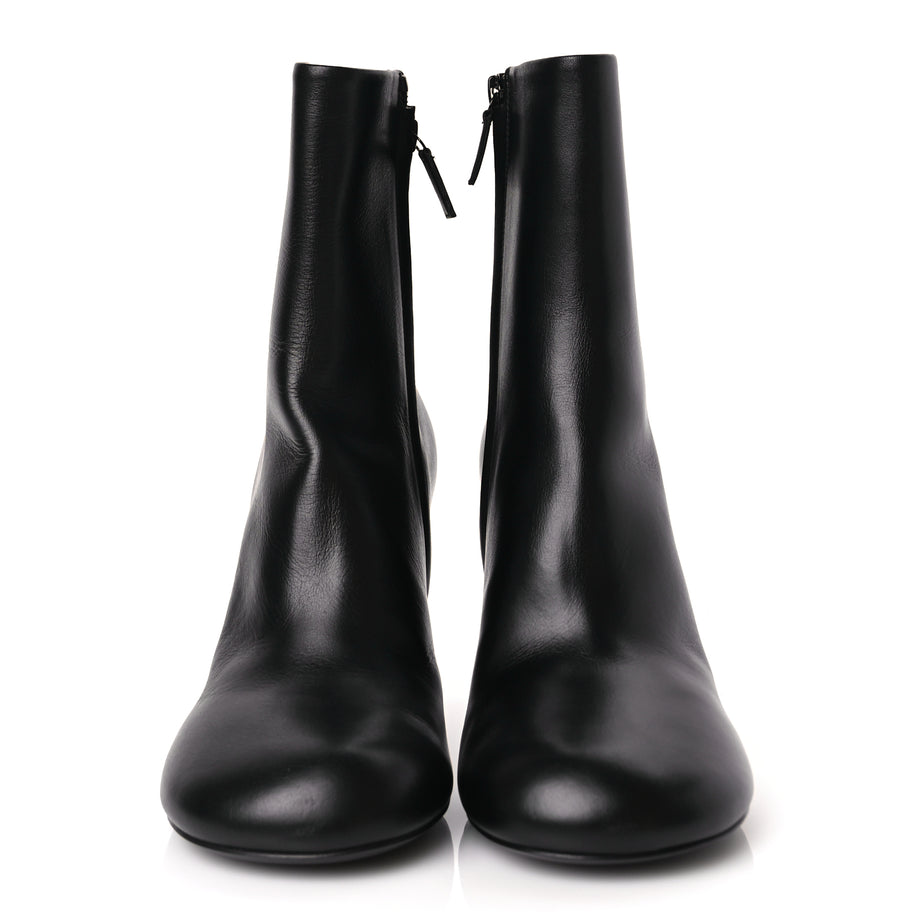 Balenciaga Soft Leather Lady Pedestal 90mm Booties 37 Black Image 3