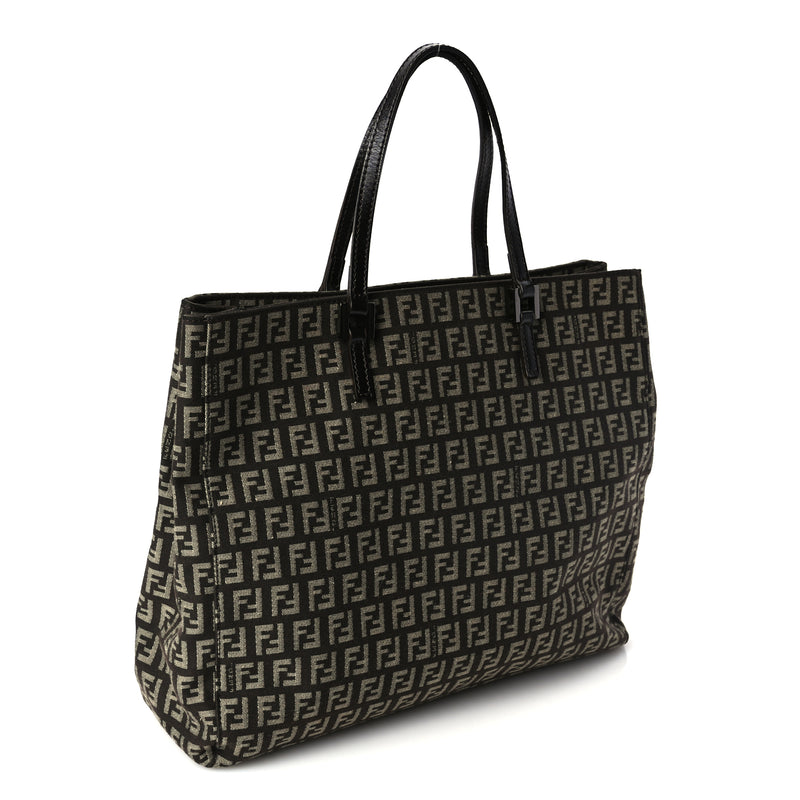  Fendi Zucchino Vitello Shoulder Tote  Testa di Moro