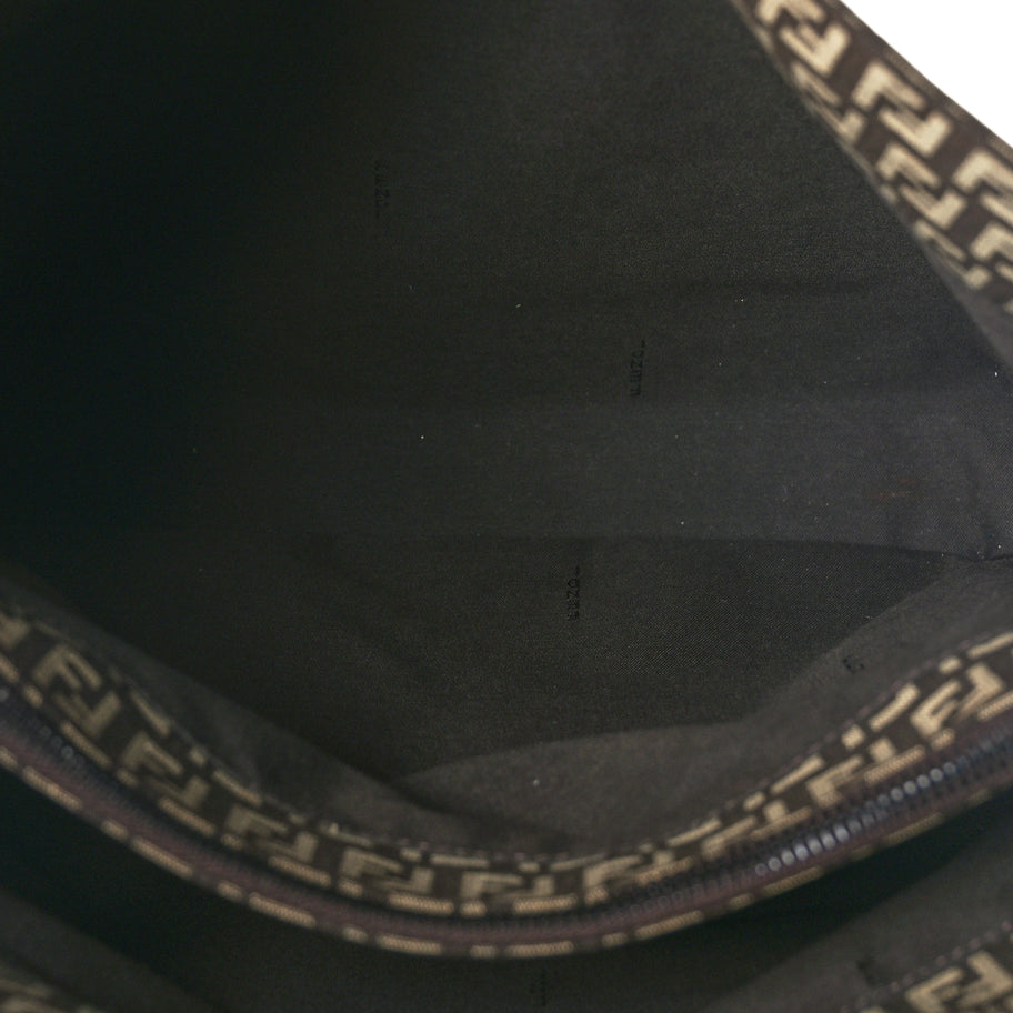 Fendi Zucchino Vitello Shoulder Tote  Testa di Moro Image 4