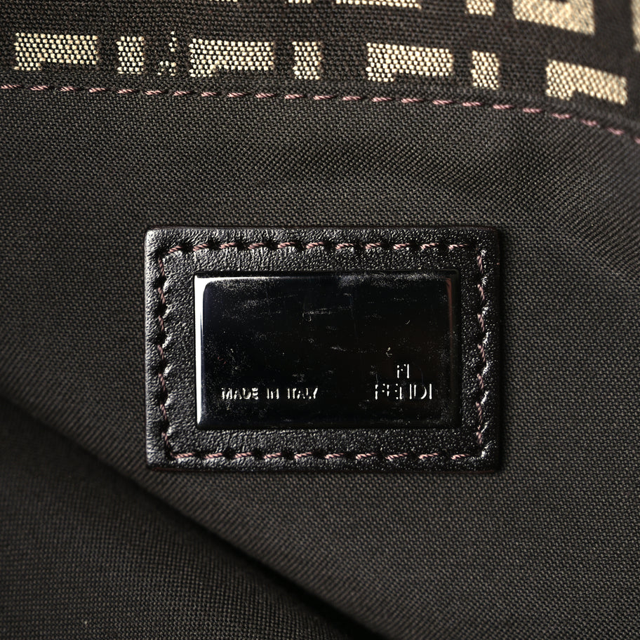 Fendi Zucchino Vitello Shoulder Tote  Testa di Moro Image 5