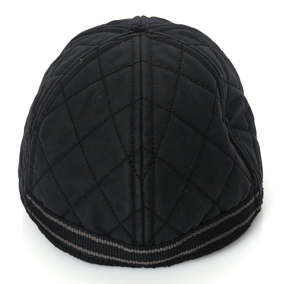 Chanel Nylon Pony Hair Quilted CC Cap M Black Image 6