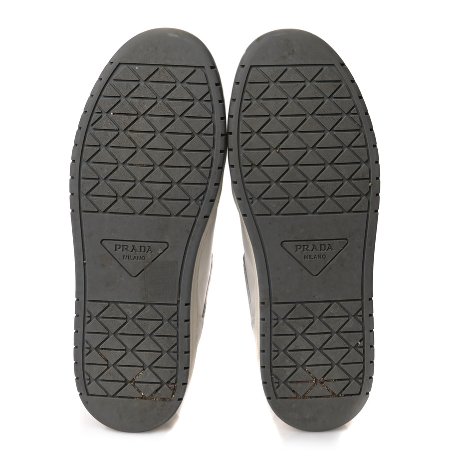 Prada Vitello Sport Spazzolato Rois Rubber Triangle Logo Perforated Womens District Low Top 30mm Sneakers 36.5 White Image 6