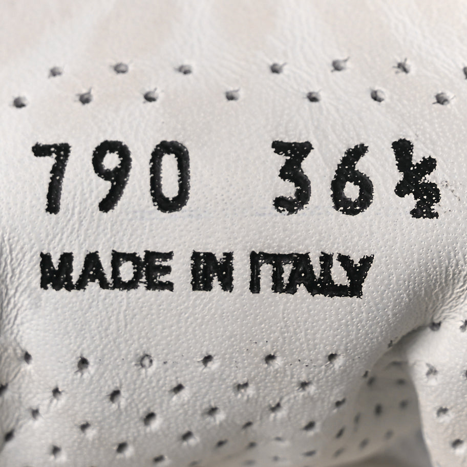 Prada Vitello Sport Spazzolato Rois Rubber Triangle Logo Perforated Womens District Low Top 30mm Sneakers 36.5 White Image 7