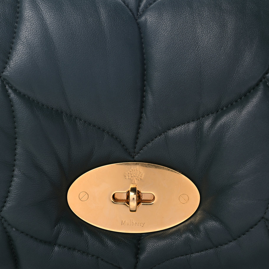 Mulberry Nappa Pillow Quilted Little Softie Bag Mulberry Green Image 6