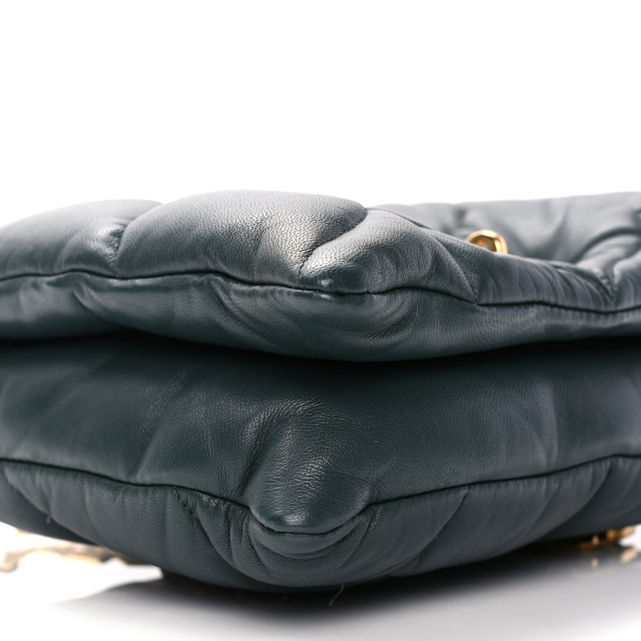 Mulberry Nappa Pillow Quilted Little Softie Bag Mulberry Green Image 7