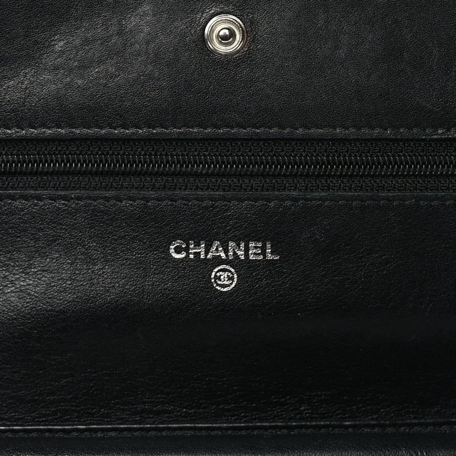 Chanel Caviar Timeless CC Wallet On Chain WOC Black Image 5