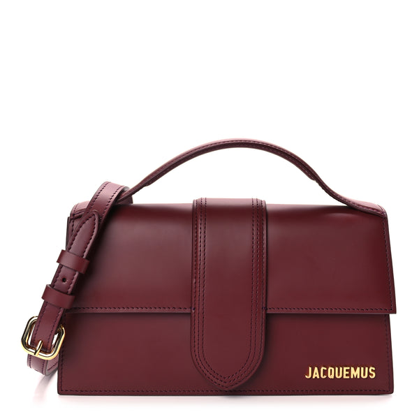 Jacquemus Smooth Calfskin Le Grand Bambino Dark Burgundy | Luxe