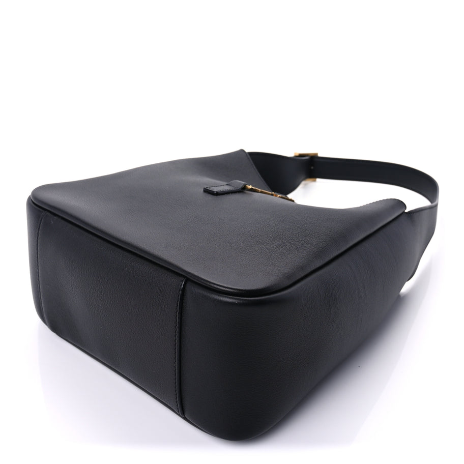 Saint Laurent Smooth Calfskin Small Le 5 A 7 Soft Hobo  Black Image 8