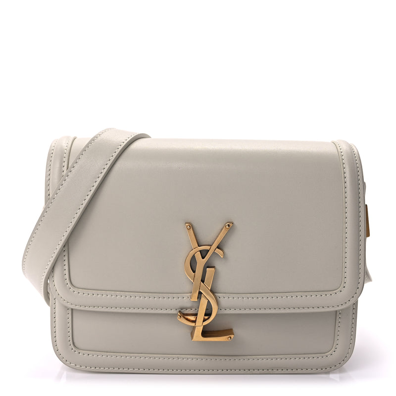  Saint Laurent Smooth Calfskin Small Solferino Satchel Ivory