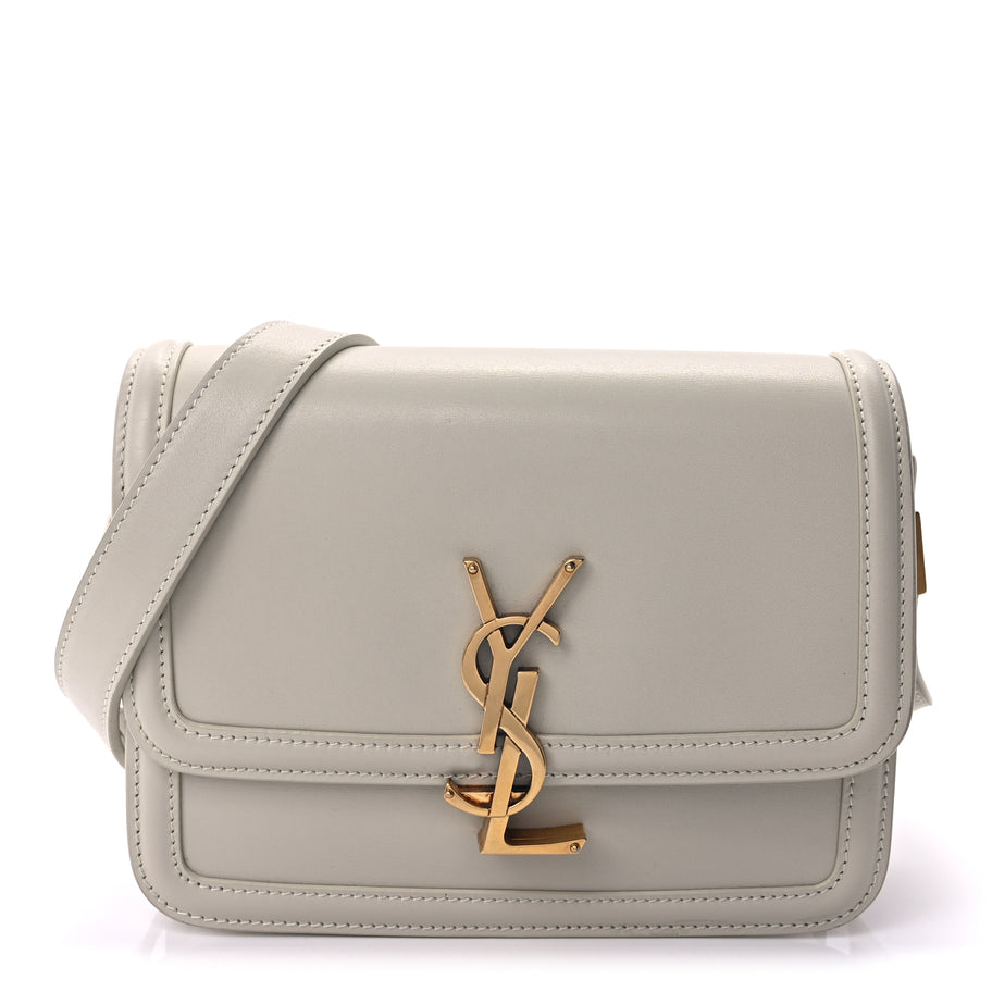 Saint Laurent Smooth Calfskin Small Solferino Satchel Ivory Image 1